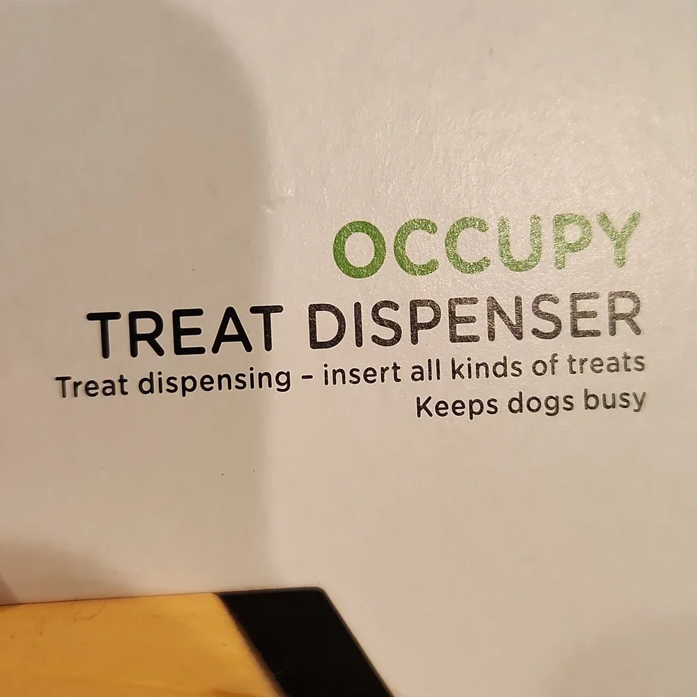 Boots & Barkley Geometric Yellow Treat Dispenser Toy, NWT